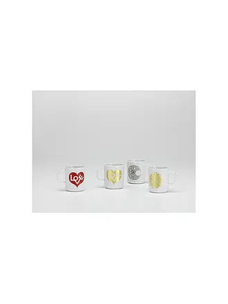 VITRA | Henkelbecher - Tasse Coffee Mug Love Heart Rot | silber